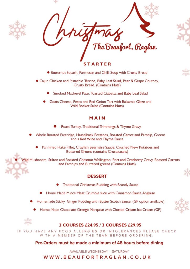 Christmas Menu 2024